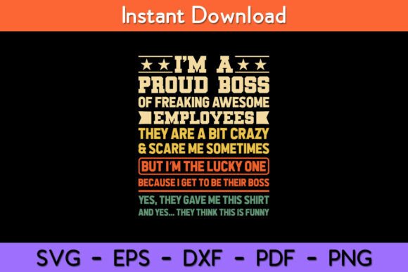 Funny Boss Art for Men Women Dad Mom: A Graphic Design Asset for Crafts and Branding