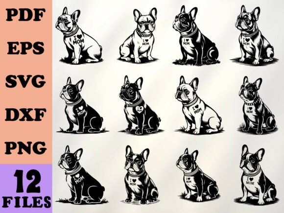 I Love Mom French Bulldog Cute SVG Graphics and Crafts Review