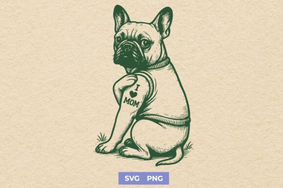 I Love Mom French Bulldog Cute SVG PNG Graphics and Crafts Review