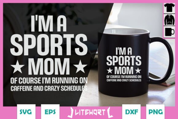 I m a Sports Mom of Course Running SVG Graphics and Crafts