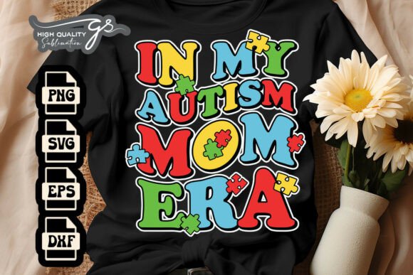 In My Autism Mom Era Autism Puzzle SVG: A Creative Graphic for Crafts and Branding
