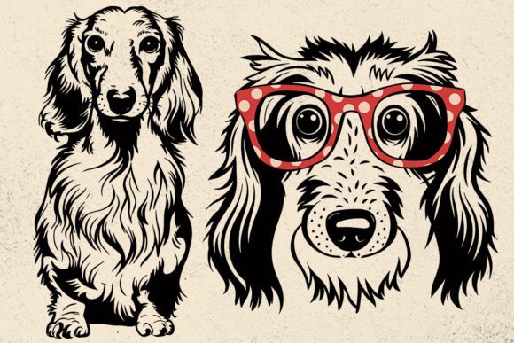 Longhaired Dachshund Svg, Dog Face Svg: A Versatile Graphic Design Asset for Creative Publishing