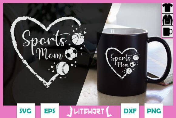 Sports Mom Hockey Mama Baseball SVG: A Graphics Asset for Crafts and Content Creators