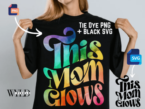 This Mom Glows Mother’s Day Graphics for Crafts and Branding